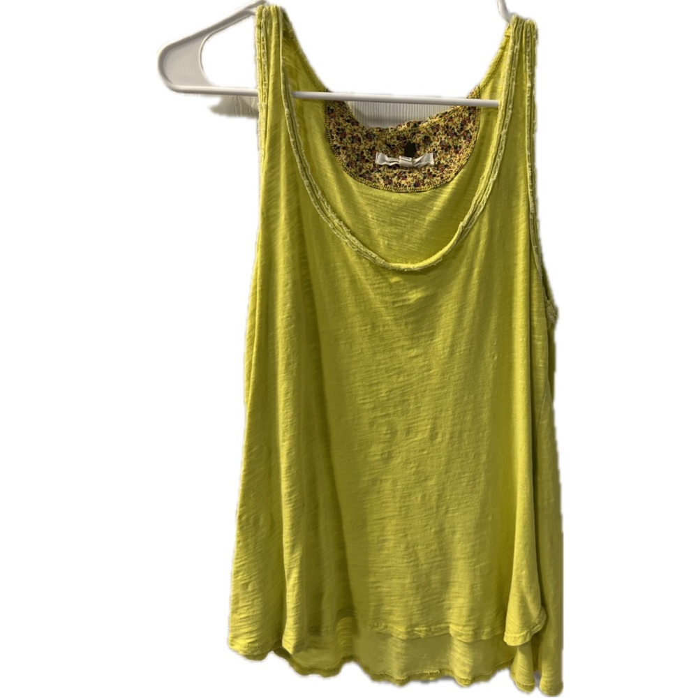 Green Asymmetrical Sleeveless Tank Top